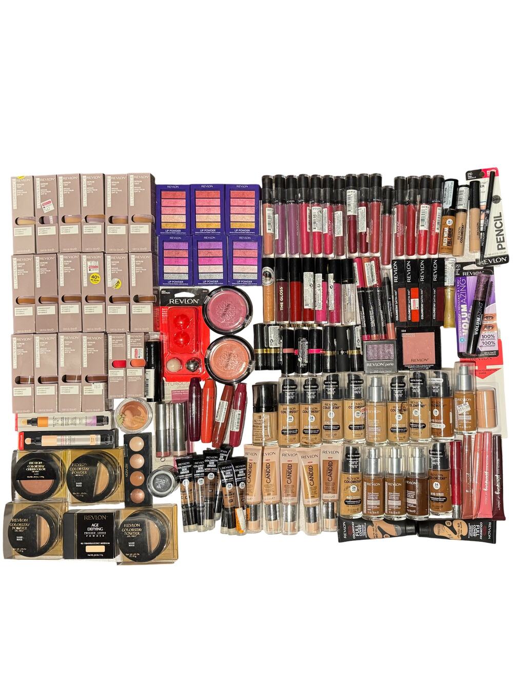 NEW Revlon Lot Of 130 Makeup Assorted Mixed Cosmetic Duplicates Wholesale AS IS